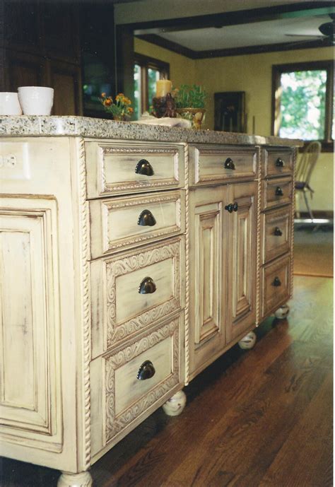 photos of distressed kitchen cabinets